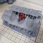 3Dプリンター 1/1200 ムサイ改型ワルキューレ 製作日誌（13日目）艦橋下部の印刷