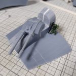 3Dプリンター 1/1200 ムサイ改型ワルキューレ 製作日誌（18日目）船首部分の組立て（前編）