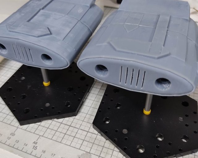 3Dプリンター 1/1200 ムサイ改型ワルキューレ 製作日誌（22日目）ディスプレイ用の足場