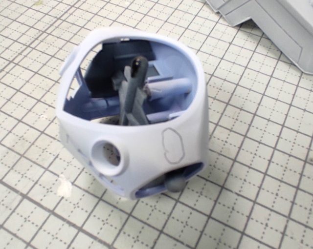 3Dプリンター 1/144 モビルダイバー ゼーゴック製作日誌（14日目）捨てサフで合わせ目確認