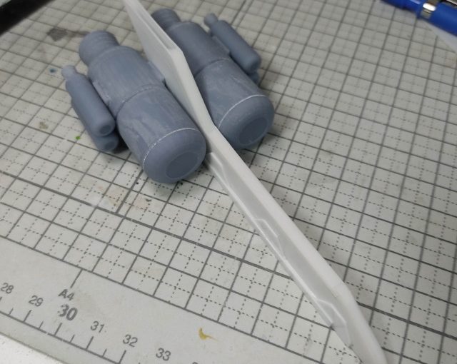 3Dプリンター 1/144 モビルダイバー ゼーゴック製作日誌（6日目）懸架パイロンの制作（後編）