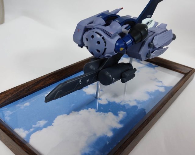 3Dプリンター 1/144 モビルダイバー ゼーゴック製作日誌（28日目）ディスプレイベースで飛行シーンを再現