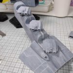 3Dプリンター 1/1200 ムサイ改型ワルキューレ 製作日誌（26日目）主砲部分の組立て