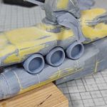 3Dプリンター ムサイ改型ワルキューレ 製作日誌（38日目）艦橋部分のダクトパーツの固定