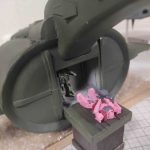 3Dプリンター ムサイ改型ワルキューレ 製作日誌（60日目）モビルスーツハッチのスミ入れ