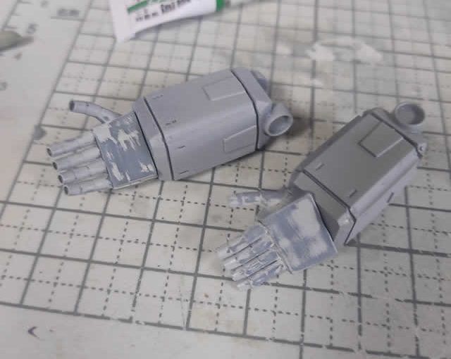 3Dプリント 1/144 高速機動型ザク製作日誌（17日目）両腕パーツのディテールアップ