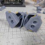 3Dプリント 1/144 サイコミュ試験型ザク製作日誌（13日目）足裏から太腿の仮組み