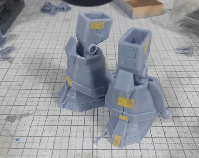 3Dプリント 1/144 サイコミュ試験型ザク製作日誌（５日目）脚部パーツの反転複製