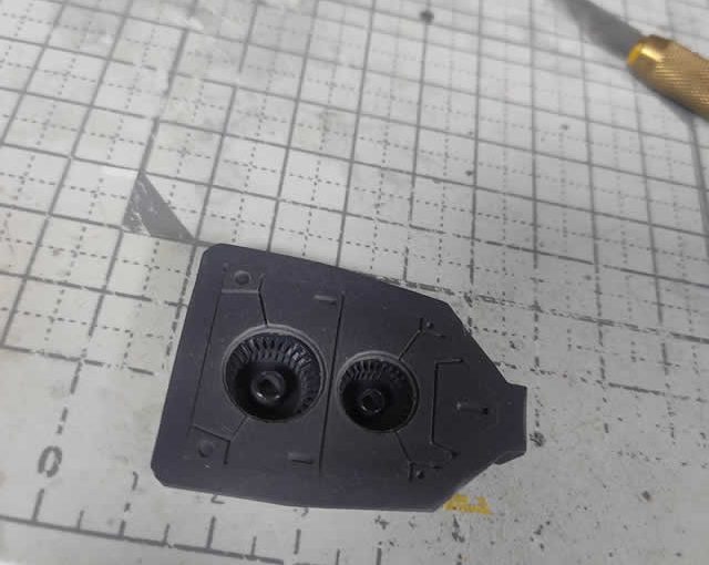3Dプリント 1/144 サイコミュ試験型ザク製作日誌（25日目）足裏バーニアノズルの固定