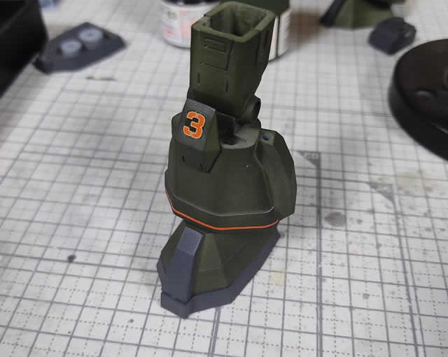 3Dプリント 1/144 サイコミュ試験型ザク製作日誌（33日目）脚パーツのデカール貼り