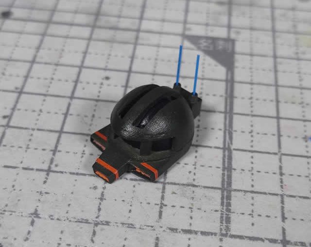 3Dプリント 1/144 サイコミュ試験型ザク製作日誌（38日目）頭部パーツのアンテナ作成