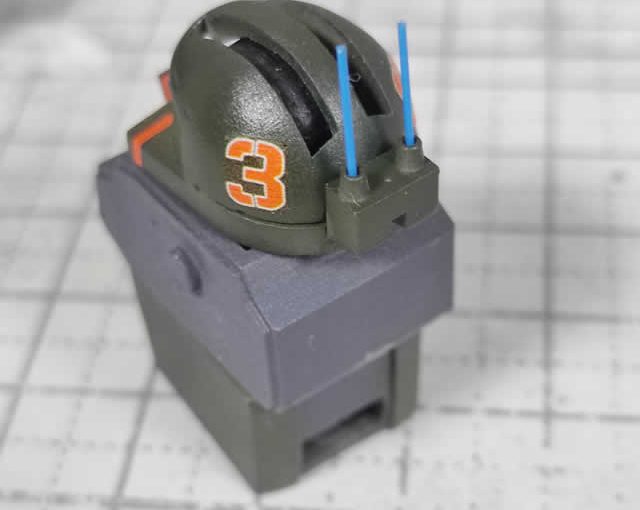 3Dプリント 1/144 サイコミュ試験型ザク製作日誌（41日目）頭部パーツのデカール貼り