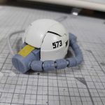 3Dプリント ザクヘッドを改造してグフヘッド製作日誌（3日目）頭部動力パイプ基部の造形
