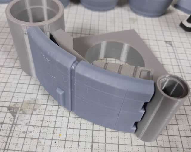 3Dプリント 閃光のハサウェイ CARGO PISA（カーゴ・ピサ）製作日誌（７日目）ブースターユニット部の造形（中編）