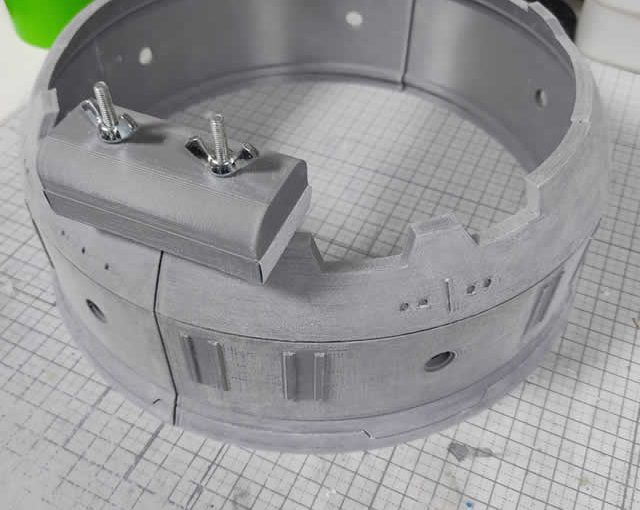 3Dプリント 閃光のハサウェイ CARGO PISA（カーゴ・ピサ）製作日誌（42日目）自作ペーパーホルダーとパーツの平滑化