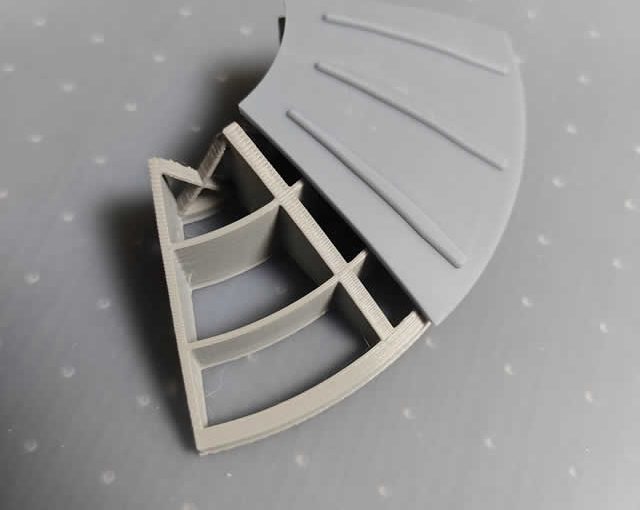 3Dプリント 閃光のハサウェイ CARGO PISA（カーゴ・ピサ）製作日誌（84日目）貨物室上面の造形