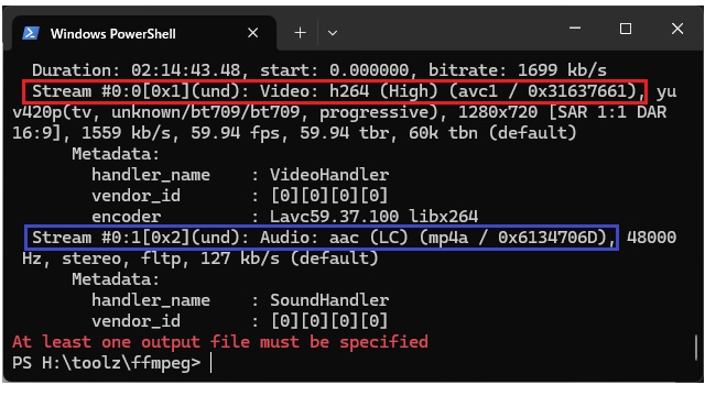 ffmpegで音声と映像のみを抽出して保存する方法