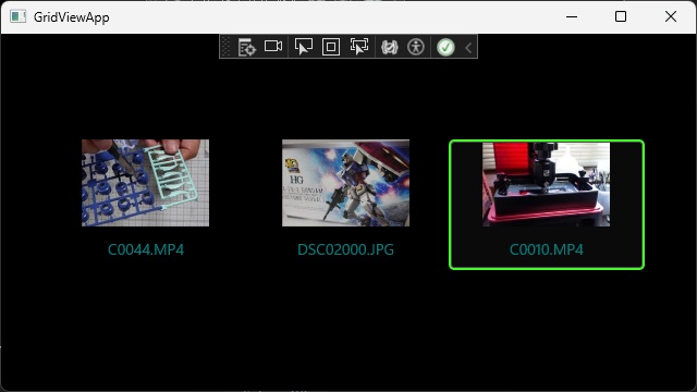 C# WinUI3 のGridViewに画像や動画のサムネイルを追加する手順