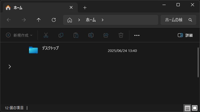 Windows11のエクスプローラーで［ホーム］にフォルダーが１つだけ表示される場合の対処法