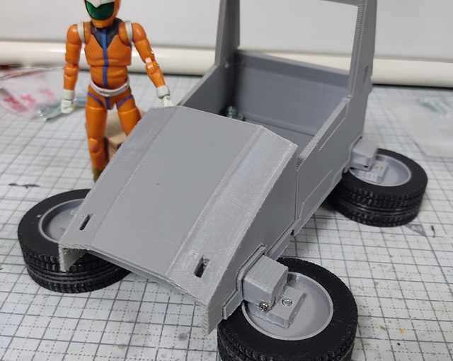 3Dプリント 地球連邦軍 08V-SP バギー 製作日誌（13日目）タイヤの試作造形（３）