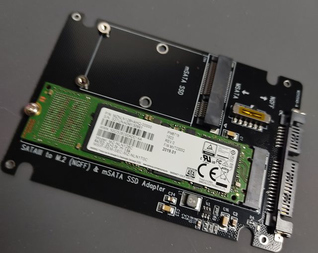 FANGCUU M.2 NGFF M.2 SATA 変換 殻付き MSATA SSD 変換ケース 開封レビュー