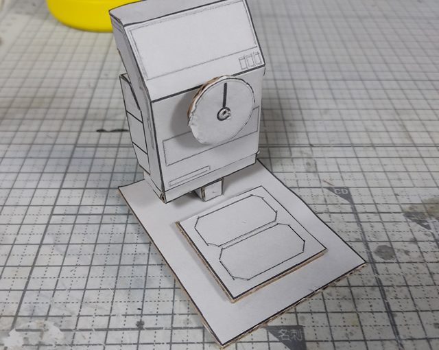 3Dプリント ホワイトベース 操縦ユニット 製作日誌（3日目）段ボールでモックアップ制作