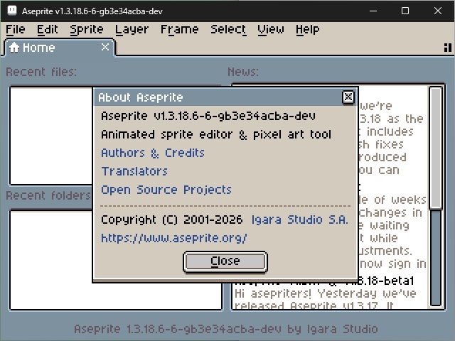 Aseprite を自分でビルドして実行する手順
